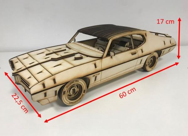 Pontiac GTO Judge as 3D large model - dimension of model